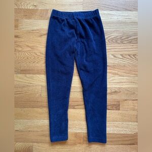 Hanna Andersson Girls Ribbed Velour Leggings
